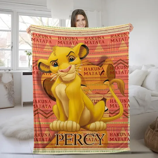 Discover Personalized Name Lion King Fleece Blanket Disney Lion King Birthday Gift