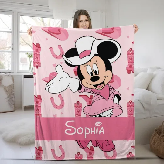 Discover Personalized Disney Minnie Disney Kid Blanket,Disney Minnie Fleece Blanket