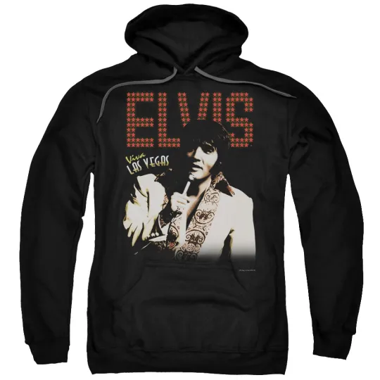Elvis Presley Hoodie Viva Las Vegas Stars Black