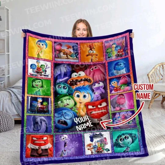 Discover Personalized Inside Out 2 Blanket Go To Sleep Fleece Blanket Custom Name Blanket