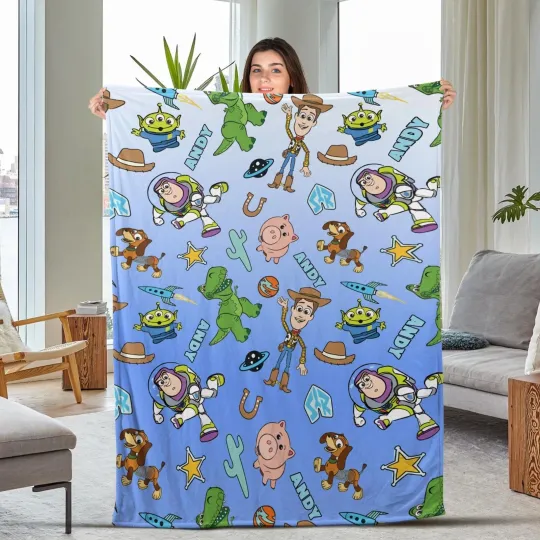Discover Personalized Disney Toy Story Fleece Blanket, Toy Story Blanket Disney Movie