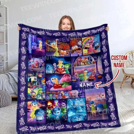 Discover Personalized Inside Out Blanket, Go To Sleep Blanket, Custom Name Fleece Blanket