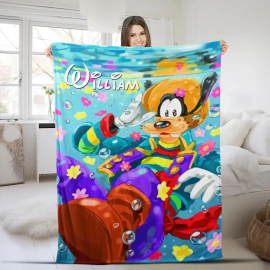 Discover Personalized Goofy Blanket, Goofy Fleece Blanket Goofy Birthday Theme Party