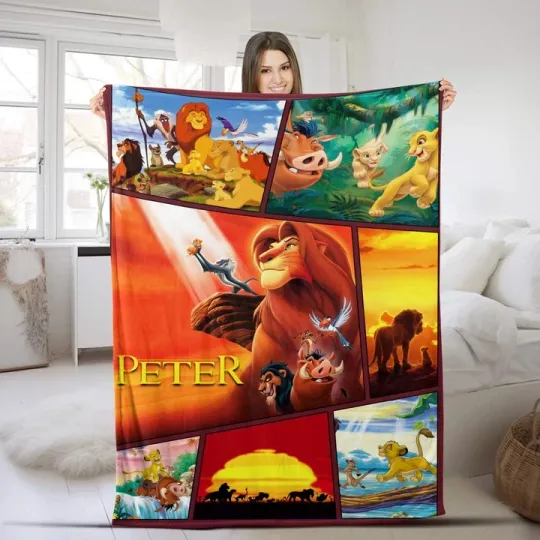 Discover Custom Lion King Baby Fleece Blanket – Personalized Name, Ideal Birthday Present