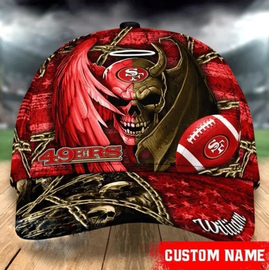 49ers Skull Personalized Baseball Cap Classic Hat Gift For Fan