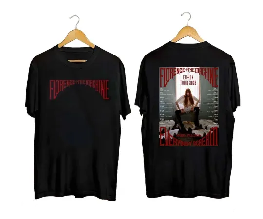 Florence And The Machine EU UK Tour 2026 Double Sided T-Shirt