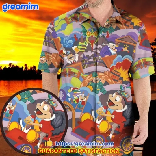 Mr Toad Wild Ride Short Sleeve Hawaiian Shirt