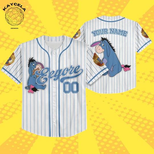 Discover Custom Disney Winnie the Pooh Eeyore Baseball Jersey, Eeyore Jersey, Disney Baseball Team Outfit