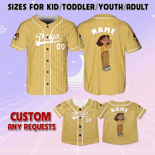 Discover Turning Red Priya Baseball Jersey, Priya Matching Family Jersey, Personalized Turning Red Character Jersey