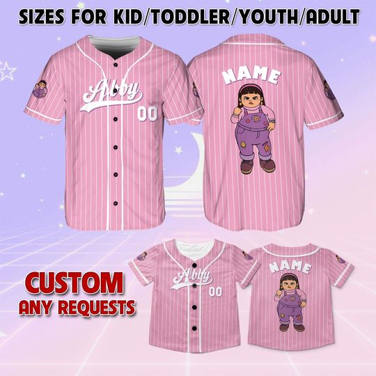Turning Red Abby Baseball Jersey, Abby Matching Family Jersey, Personalized Turning Red Character Jersey