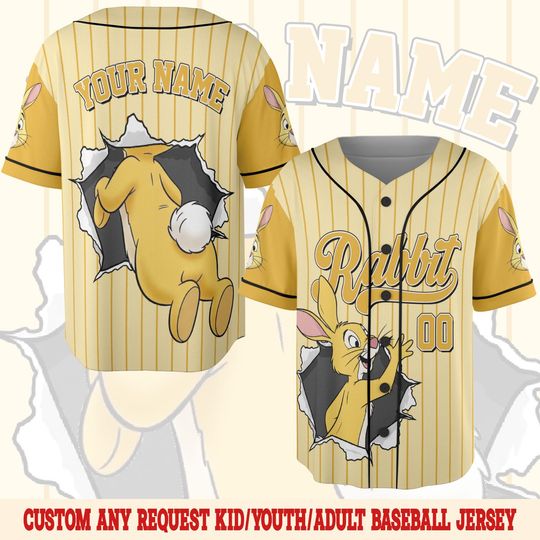 Discover Customized Winnie The Pooh Baseball Jersey, Disney Pooh Halloween Baseball Jersey