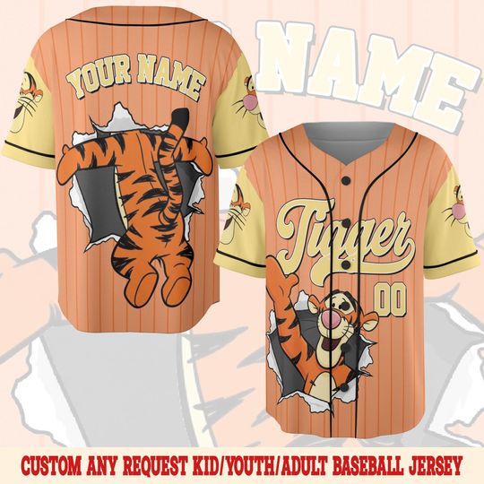 Discover Customized Winnie The Pooh Baseball Jersey, Disney Pooh Halloween Baseball Jersey