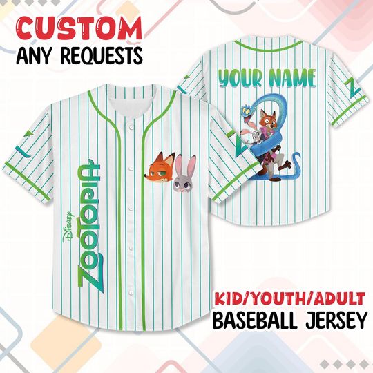 Discover Custom Nick Wilde Zootopia Baseball Jersey, Disney Nick Wilde Jersey Shirt