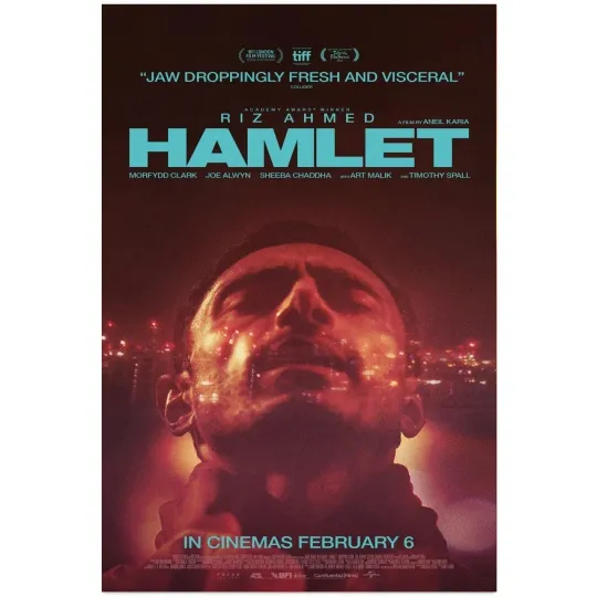 Discover Hamlet Riz Ahmed A24 Style Movie Poster February 6 2026