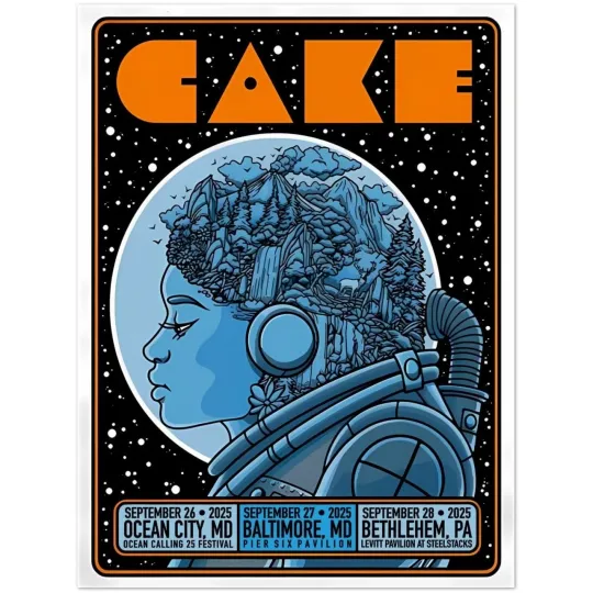 Discover Cake Ocean City Baltimore Bethlehem 2025 Tour Concert Vertical Poster