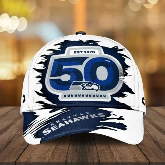Discover Seahawks 50th Anniversary Classic Cap