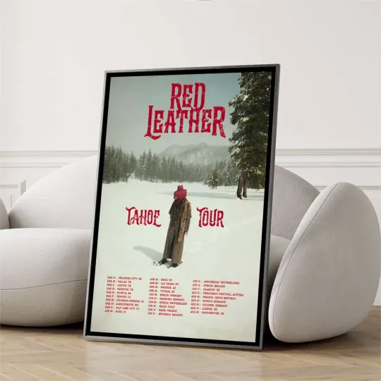 Discover Red Leather Tahoe 2026 Tour Vertical Poster