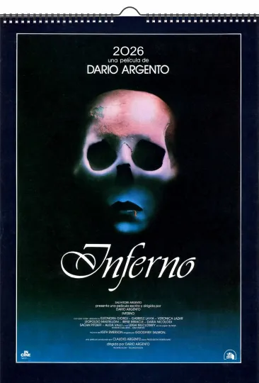 Discover 2026 Vertical Wall Calendar Horror Dario Argento Vintage Movie Posters