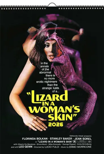 Discover 2026 Vertical Wall Calendar Horror Giallo Vintage Movie Posters