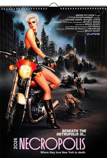 Discover 2026 Wall Calendar Zombies Trash Horror Vintage Movie Posters