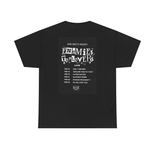 Discover Enemies to Lovers graphic tee | Band tour backprint t-shirt