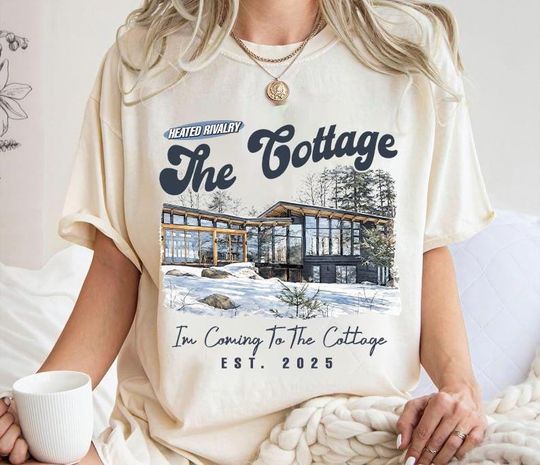 Discover Comfort Colors Heated Rivalry Coming To The Cottage Shirt, Heated Rivalry Inspired, Romance Hockey Shirt, Heated Rivalry Connor & Ilya Shirt