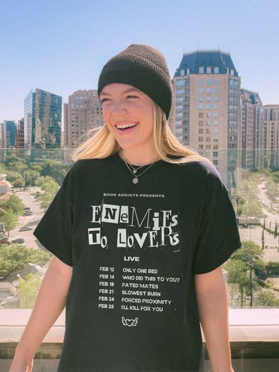 Discover Enemies To Lovers Shirt | Book Tropes T-Shirt, Smut Reader Dark Romance Shirt Book Lover Gift