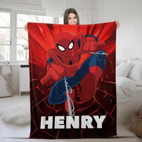 Custom Spiderman Fleece Blanket – Perfect For Birthdays & Spiderverse Fans