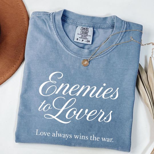 Discover Enemies To Lovers Shirt, Booktok Graphic Tee, Romance Book Lover T Shirt, Funny Bookish Top
