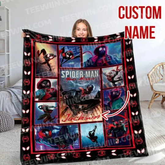Discover Personalized Name Disney Spider Man Blanket, Spider-Man Fleece Blanket