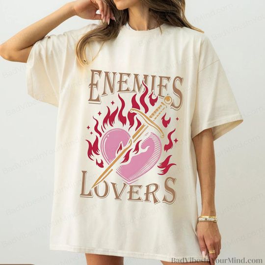 Discover Enemies To Lovers Comfort Colors Shirt Book Tropes Shirt Literary Shirt