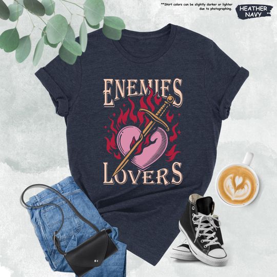 Discover Enemies To Lovers Shirt, Dark Romance Tee, Romantasy Reader Shirt, Booktok Merch, Book Lover Shirt