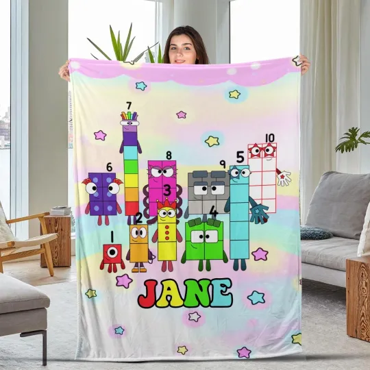 Discover Numberblocks Personalized Numberblocks Fleece Blanket, Numberblocks Kids Songs