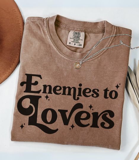 Discover comfort Colors Enemies To Lovers Bookish Shirt, Bookworm Bookstagram Booktok Tshirt