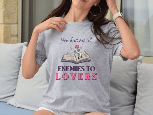 Discover Enemies to Lovers Shirt: Spicy Romance Reader Merch