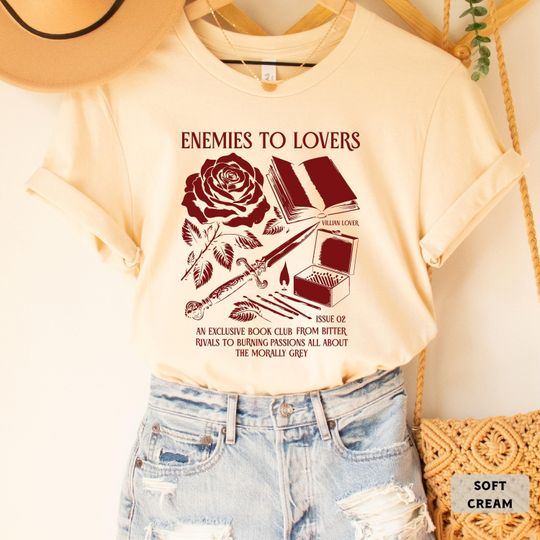 Discover Romantasy Shirt Enemies to Lovers Book Club Shirt Spicy Book Merch Shirt Dark Romance Shirt