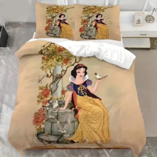 Discover Snow White and the Birds 3D Quilt Bedding Set for Home & Living