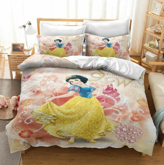 Discover Snow White Bedding Set for Single, Double, Queen, King Bed