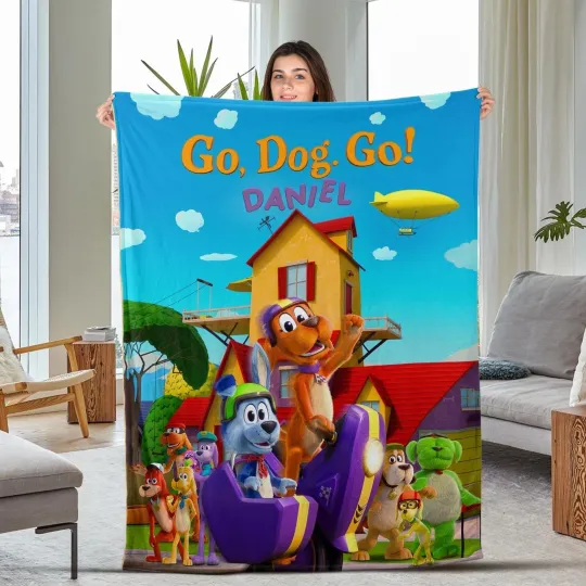 Discover Customized Go Dog Go Bedding Set, Go Dog Go Blanket, Go Dog Go Fleece Blanket