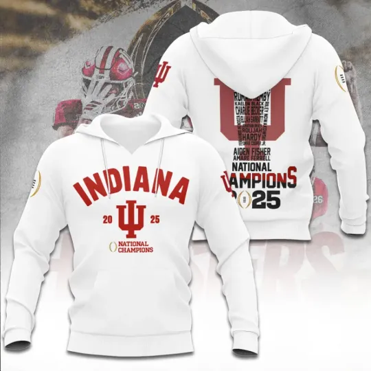 Discover Hoosiers Football 2025 National Champions 3D Hoodie