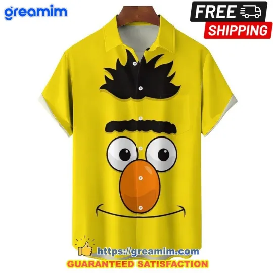Sesame Street Cartoon Character Summer Hawaiian Shirt