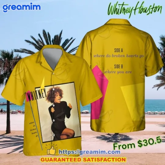 Discover Whitney Houston Where Do Broken Hearts Go Hawaiian Shirt