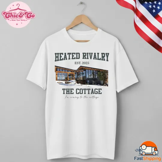 Discover Heated Rivalry The Cottage Est 2025 Graphic T-Shirt Reprint S-5XL Gift For Fans
