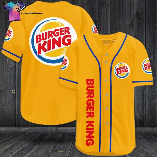 Discover Burger King All Over Print Baseball Jersey Shirt