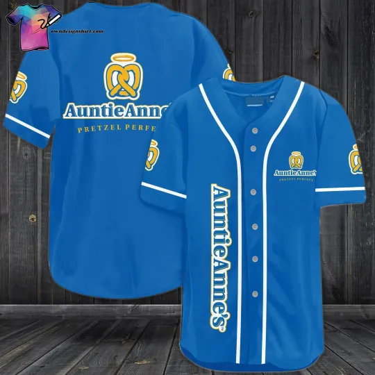 Discover Auntie Anne All Over Print Baseball Jersey Sunny Shirt