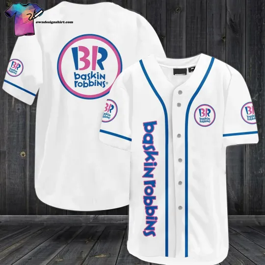 Discover Baskin Robbins All Over Print Baseball Jersey Shirt