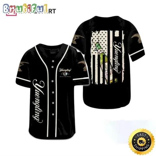 Discover Black Yuengling Beer Baseball Jersey