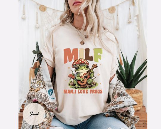 Discover Man I Love Frogs T-Shirt, Meme Frog Shirt, Vintage Style Unisex T-Shirt