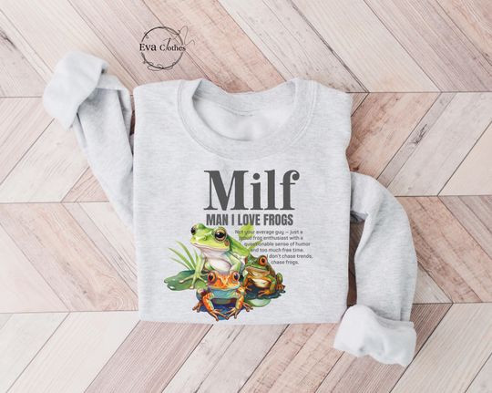 Discover Man I Love Frogs T-Shirt,Meme Frog Sweatshirt,Sarcastic Frog Lover Tee, Gen Z Meme Tee