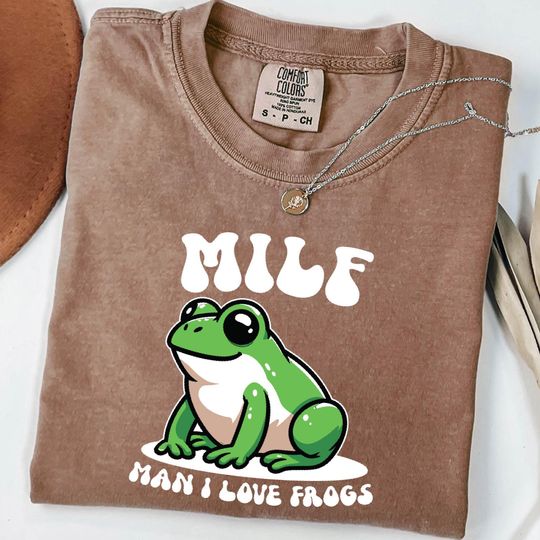 Discover Man I Love Frogs T-Shirt, Meme Frog Shirt, Vintage Style Unisex T-Shirt